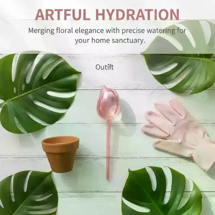 Solution élégante d'arrosage des plantes, globes d'arrosage pour plantes tulipes, ampoules d'arrosage automatique pour plantes d'intérieur et d'extérieur, pics automatiques