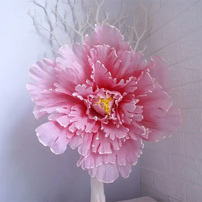 Grande fleur de pivoine artificielle tridimensionnelle pour la décoration de la maison, fleur de plo