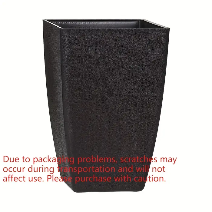 1PC M/L Pot de fleurs en plastique de style moderne et simple, pour intérieur/extérieur, noir, vertical et sur pied, pour décoration minimaliste de la maison