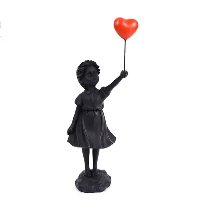 Statue de lanceur de fleurs intérieure en résine, sculpture Banksy FigAuckland, décor de bureau à la