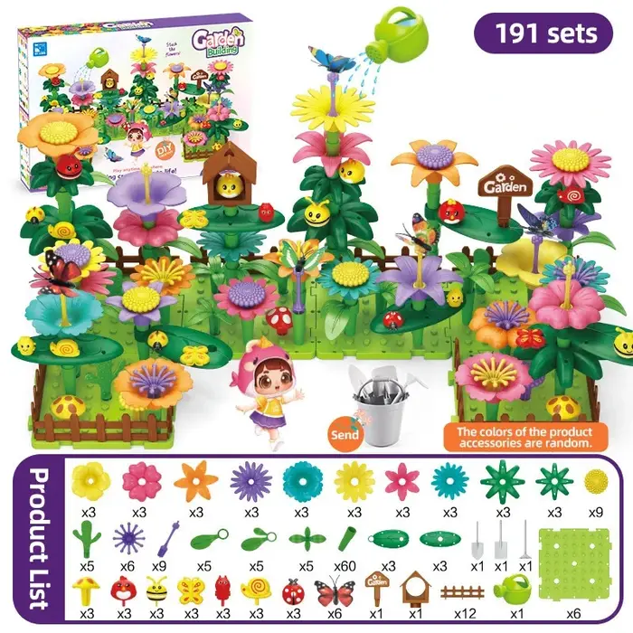 Blocs de construction DIY Jardin de fleurs