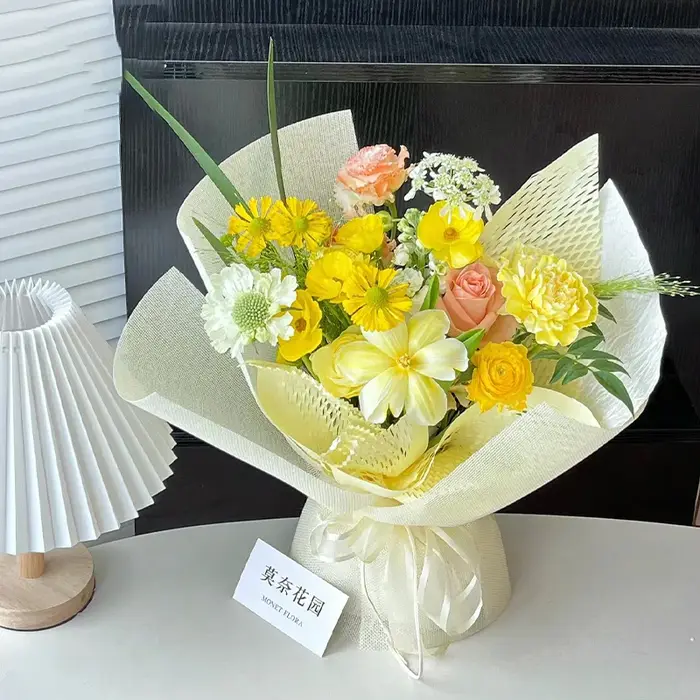 Enveloppes de bouquet de fleurs en lin