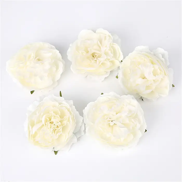 Pivoines en Fleurs Artificielles pour Décoration de Gâteau d'Anniversaire, Fausses Fleurs pour Maria