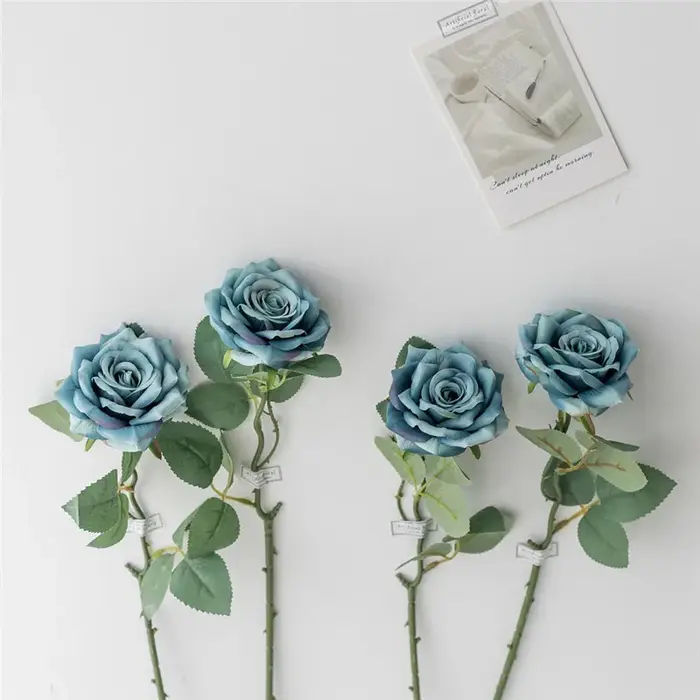 Branche de Rose pour Bouquet de mariée de mariage, fleur rétro, faux matériau Floral, décoration d'i