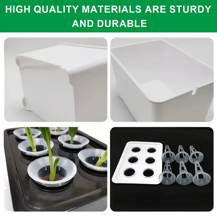 Pots de jardinage pour pépinière, Kit de culture hydroponique d'intérieur, système hydroponique universel, conteneur de plantation, cadeaux