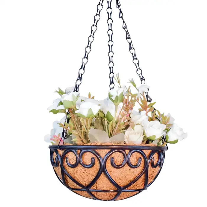 Pots de fleurs suspendus d'extérieur