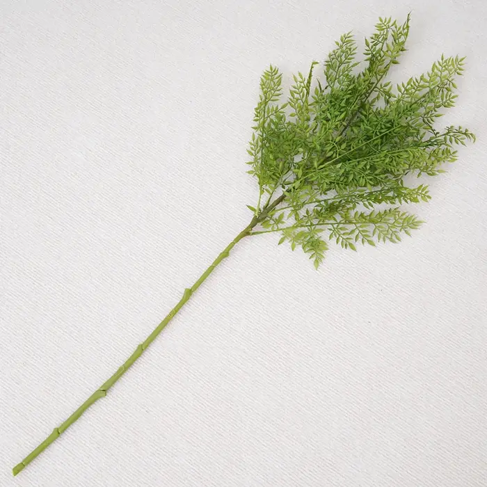 Branche de fleur artificielle en feuille de plante verte de 95 cm