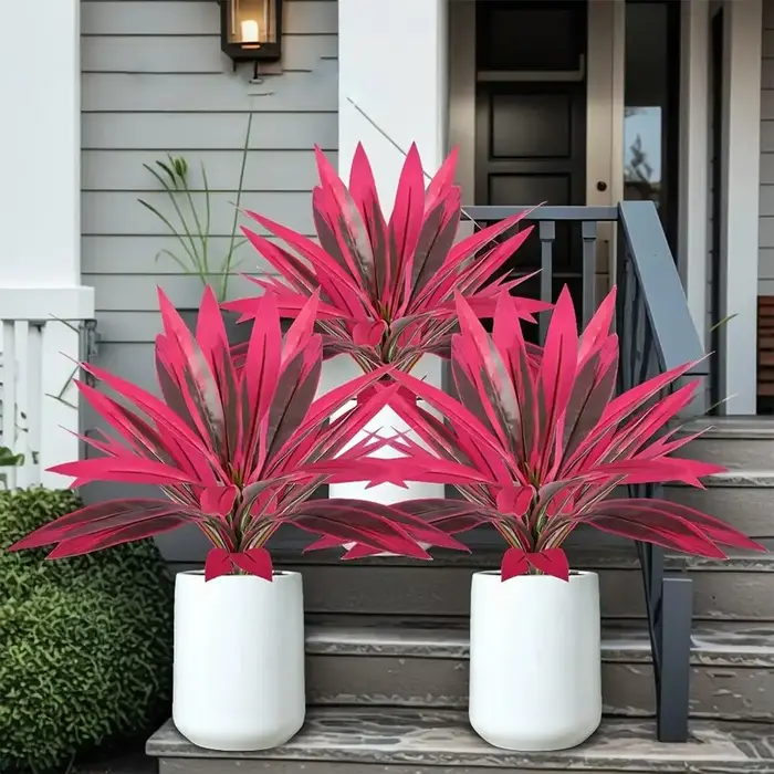 Plante artificielle de Cordyline fruticosa rouge