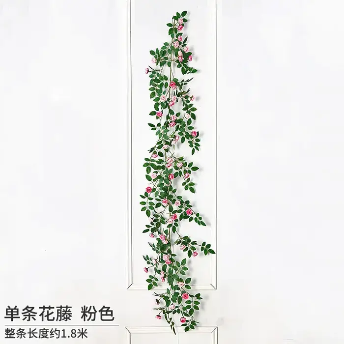 Fleurs artificielles plantes vert Lvy feuilles suspendus fleur Rose vigne mariage maison jardin déco