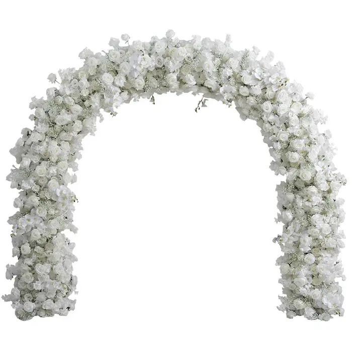Arc de Rose Fenella blanc surdimensionné de 240CM