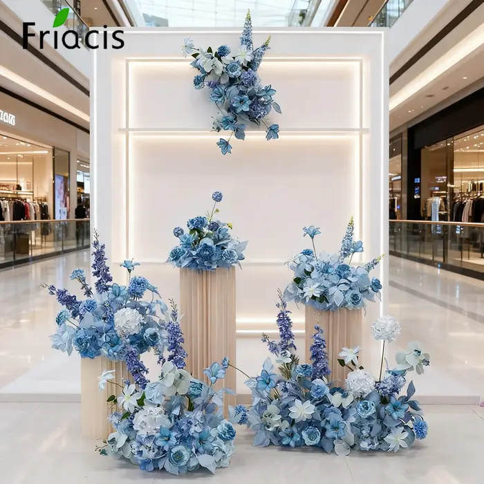 Nouvelles fleurs artificielles bleues