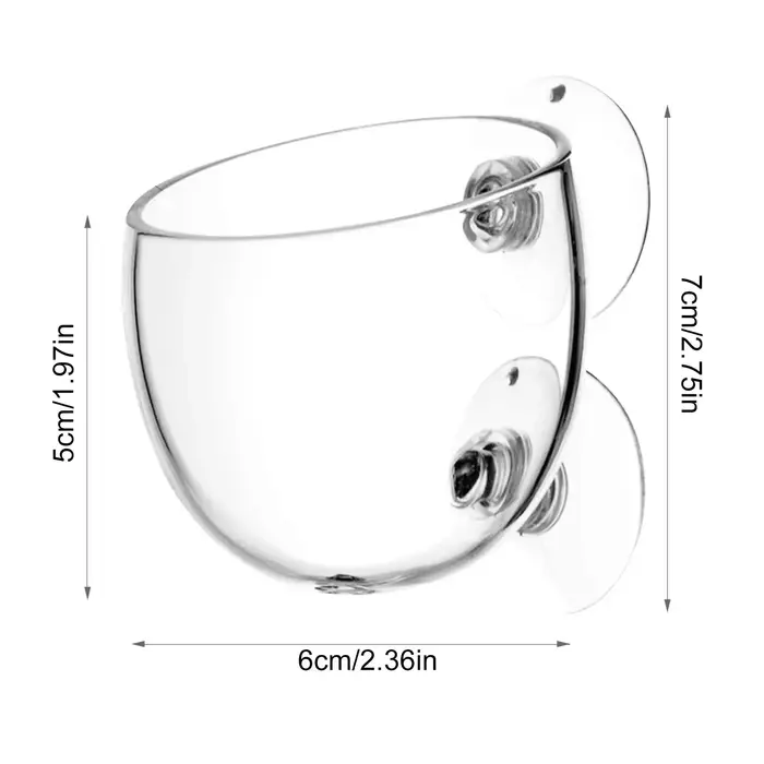 Pot de décoration pour aquarium, pot en verre pour plantes aquatiques avec support à ventouse, cylindre de plantation, accessoires pour aquarium