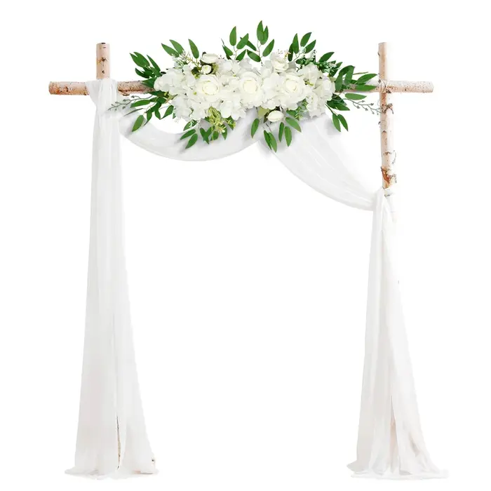 Fleurs artificielles en soie pour décorations d'arche de mariage