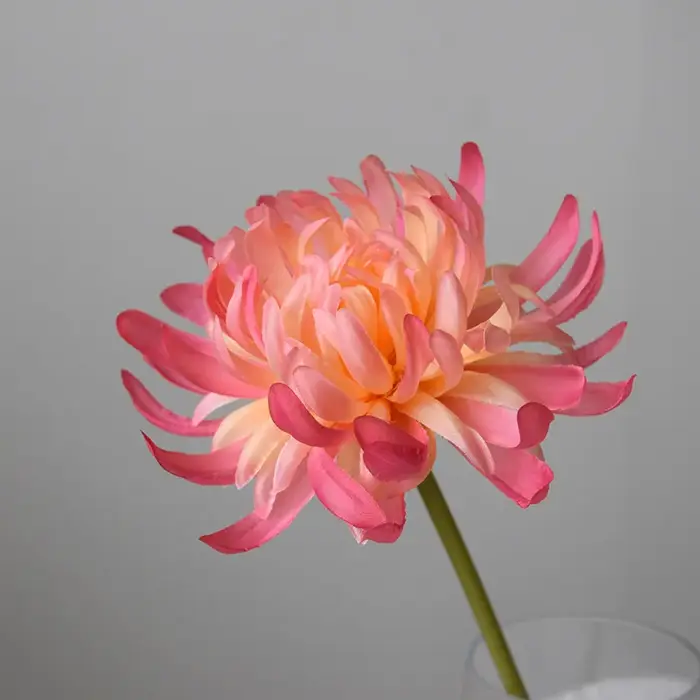 15/20 pièces de chrysanthèmes artificiels en soie bleus