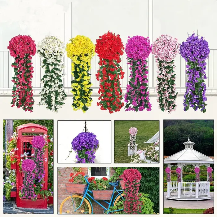 Fleurs suspendues de lierre Violet artificiel