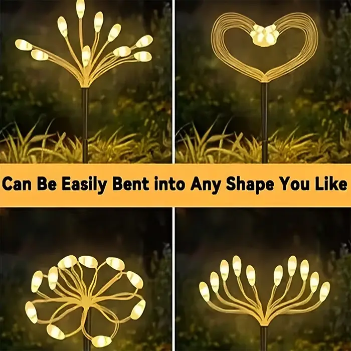 Lampes solaires pour pelouse en forme de fleurs