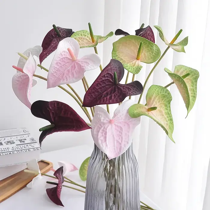 Fleurs artificielles en mousse d'anthurium EVA