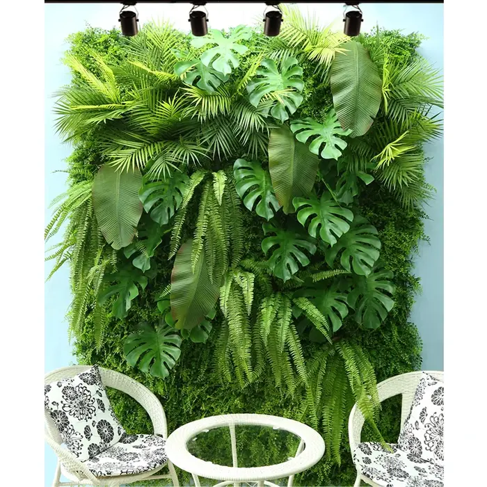 Mur de Plantes de Gazon Artificiel