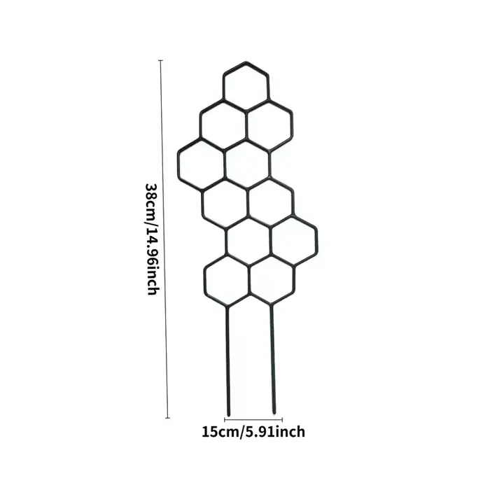 Deux supports pour plantes grimpantes en nid d'abeille de 14