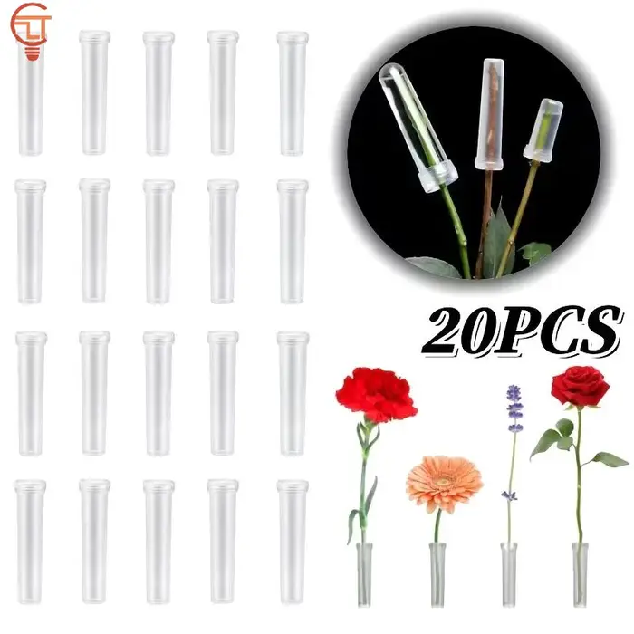 Tubes à fleurs en plastique