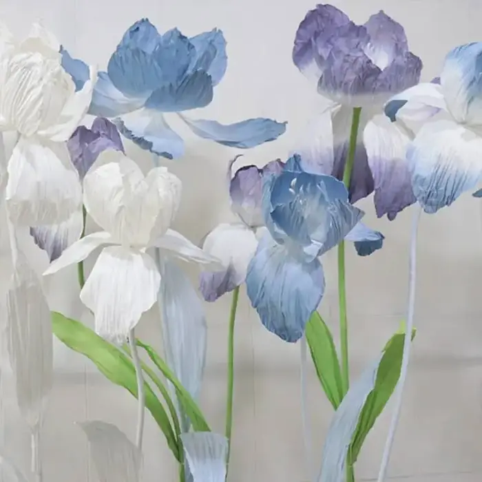 Fleur artificielle en papier à grande Iris