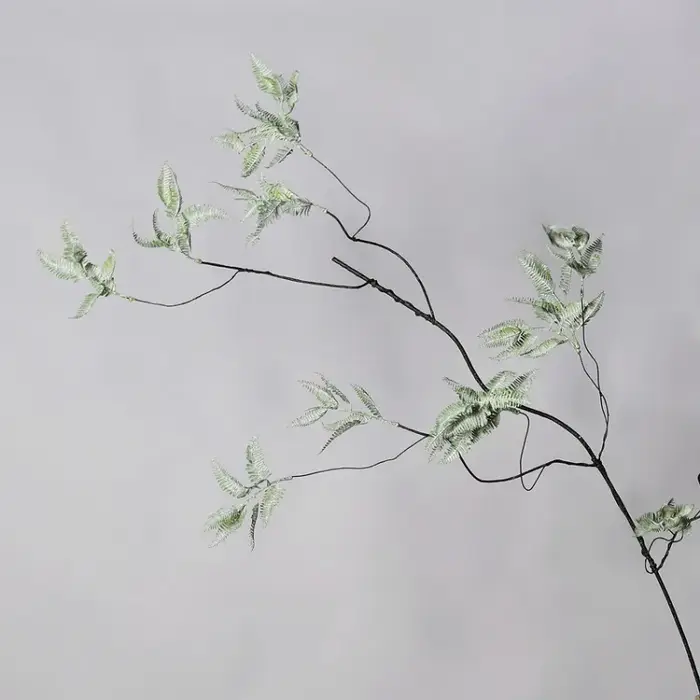 6 pièces de feuilles de fougère artificielles en plastique