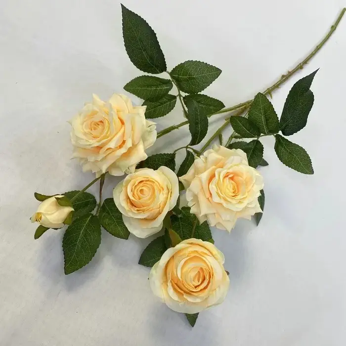 Nordique 5 têtes orchidée coeur corne Rose fleurs artificielles mariage soie fausse fleur Simulation
