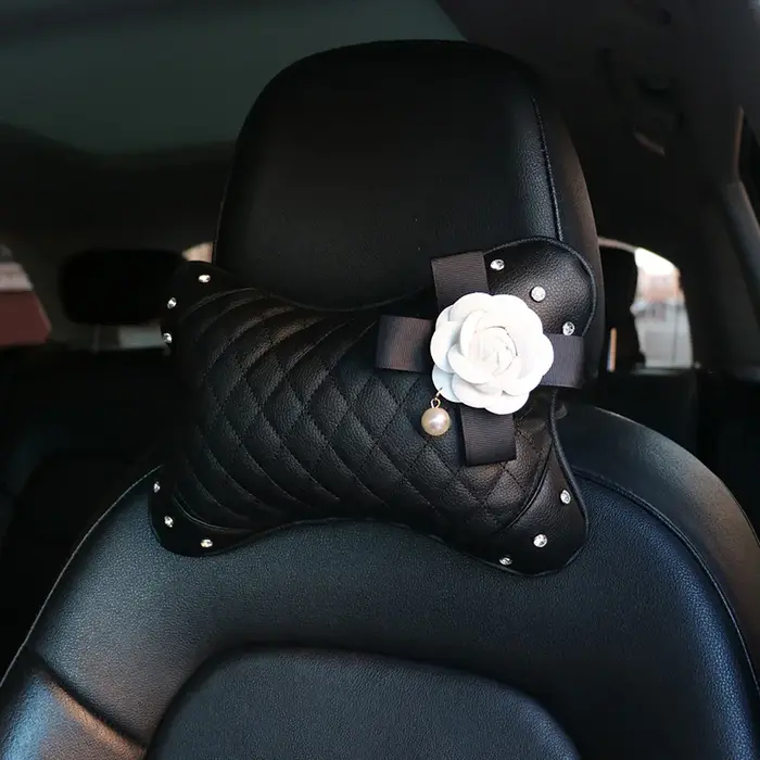 Accessoires d'intérieur de voiture fleur de camélia