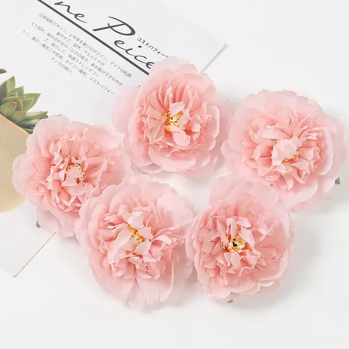 5/10 Pièces Grandes Fleurs Artificielles en Soie Dahlias pour Décoration Maison, Mariage, Arche de R