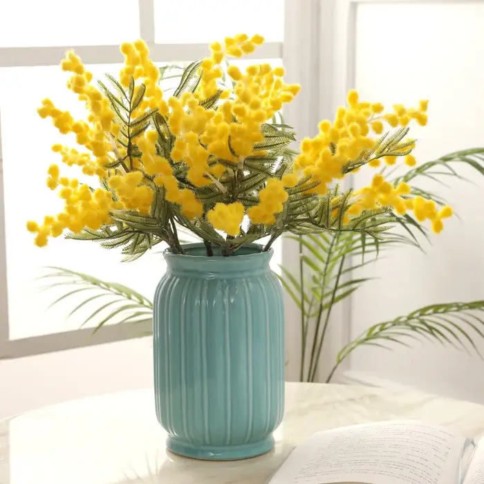 Fausses fleurs artificielles d'acacia 38cm