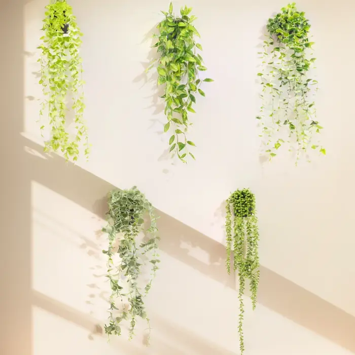 Guirxiété murale de feuilles vertes pour la décoration intérieure