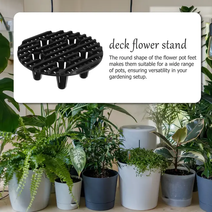 12 supports de pot de fleurs en plastique pour l'extérieur