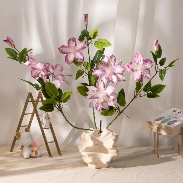 5 pièces de fleurs artificielles en plastique de 86 cm