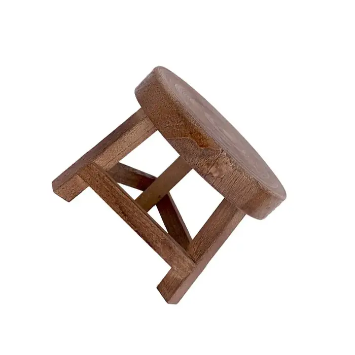 Tabourets bas en bois, petit banc