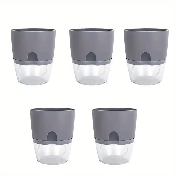 Pot de fleur en plastique auto-arrosage, 10/5 pièces, Double couche, plantes hydroponiques, bonsaï, 