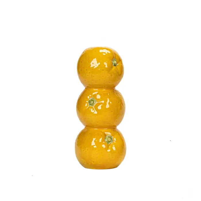 Vase décoratif en céramique en forme de fruit de dessin animé (orange, citron, pastèque), fait main,