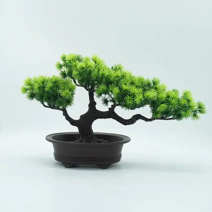 Plante artificielle verte faux bonsaï arbre intérieur étagère bureau salle de bain ferme décor maiso