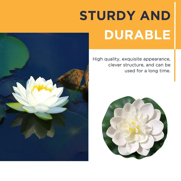 Lot de 5 fleurs de lotus artificielles de 10 cm