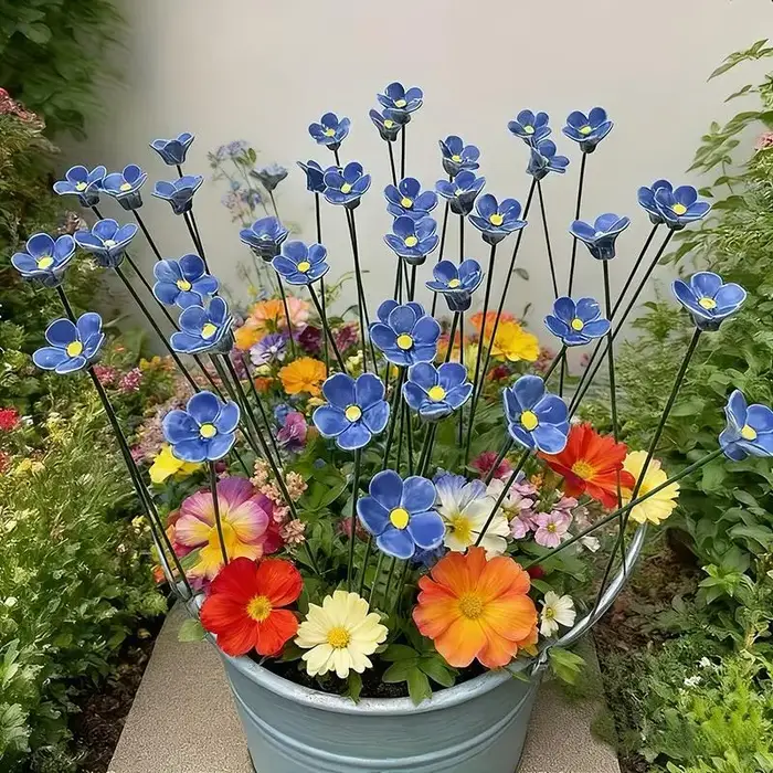 Nouvelles fleurs éternelles en céramique artisanales