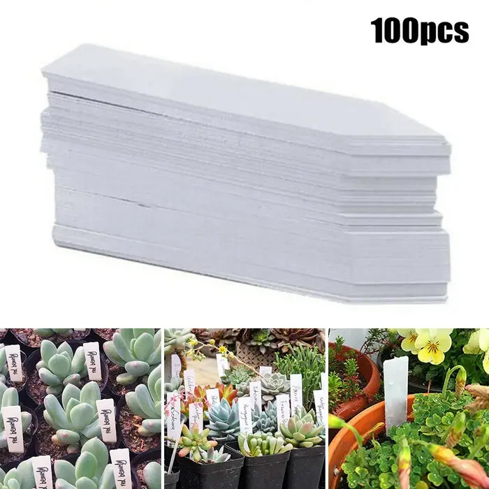 100 étiquettes de jardin en plastique pour plantes