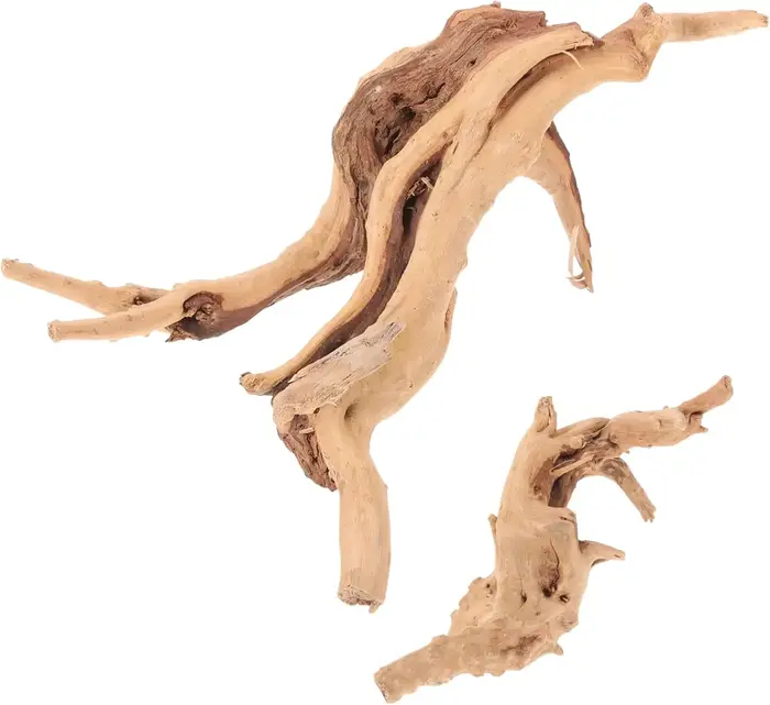 2 pièces de bois flotté décoratif pour aquarium
