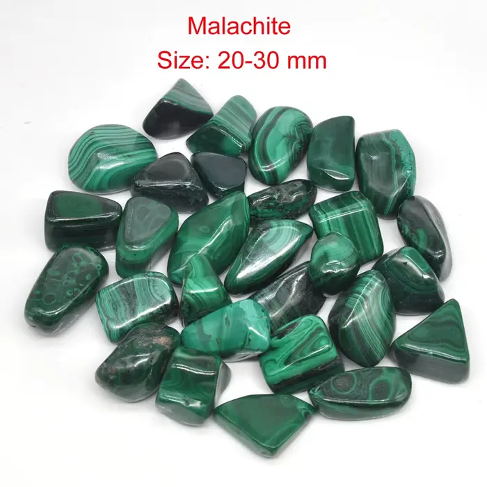 Pierres naturelles en Malachite, cristaux de guérison en vrac, véritable pierre précieuse polie Reik
