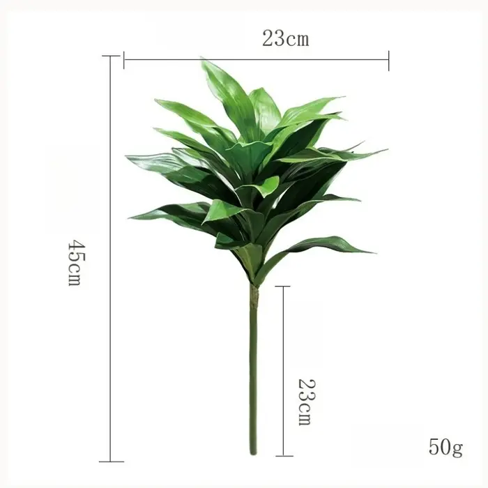 Simulation de plantes en plastique Dracaena