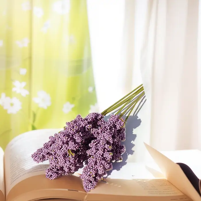 6 pièces/lot PE lavande pas cher fleur artificielle mur en gros plante décoration Bouquet matériel manuel Vases pour Table de maison