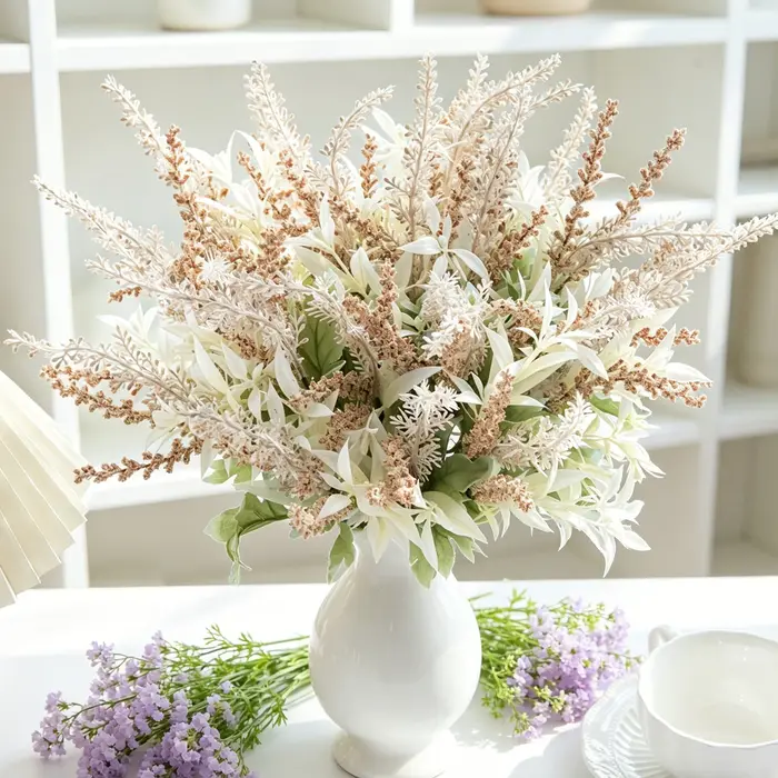 Fleurs artificielles de lavande et de gypsophile pour bouquets de mariage
