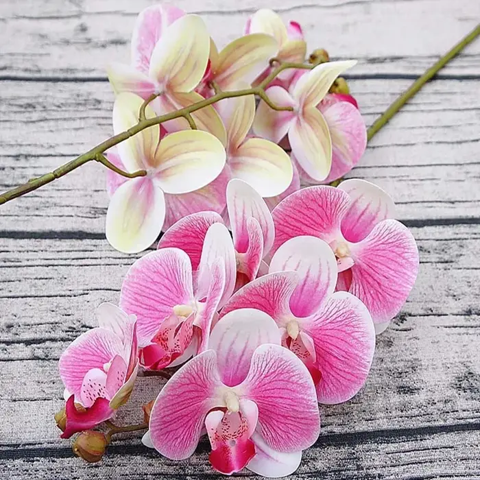 Fleurs artificielles 1 Bundle Papillon Orchidée Accueil Chambre Table Arrangement Décor Mariage Belle Bouquets Fleur Cadeaux De Noël