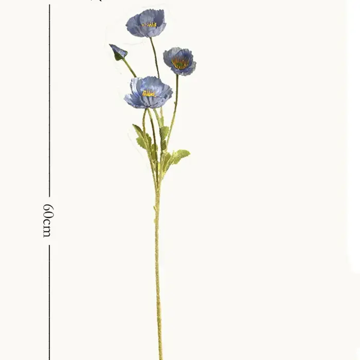 Fleurs de coquelicots artificielles à 4 têtes