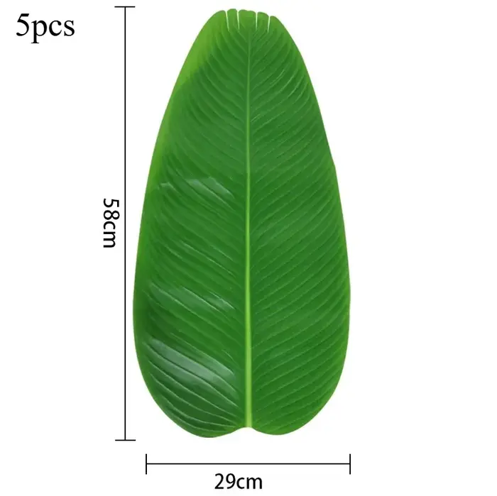 Feuilles de bananier artificielles pour décoration de table