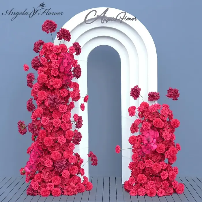 A8887 Roses orchidées hortensias 5D Arrangement floral décor mariage toile de fond arc KT conseil rangée florale fête fenêtre affichage accessoires