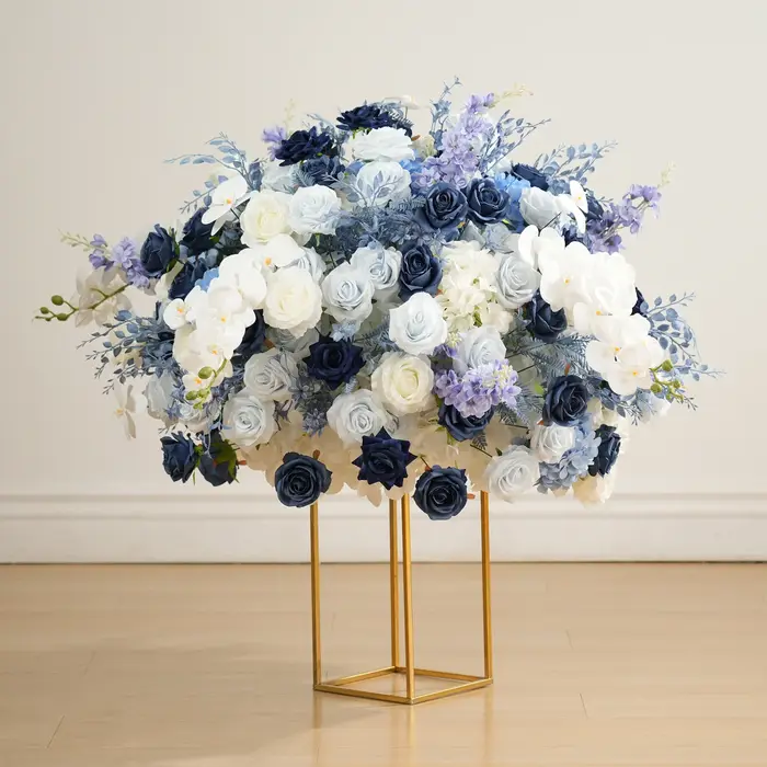 Angela fleur A9043 brume bleu blanc orchidée centres de Table boule